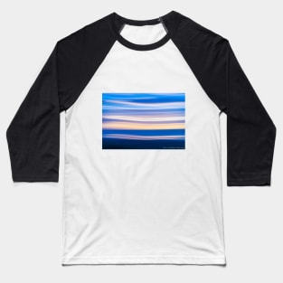 Coastal abstract wavy clouds over horizon, sea and beach Baseball T-Shirt